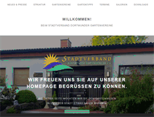 Tablet Screenshot of gartenvereine-dortmund.de